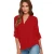 Import High Quality Women V Neck Loose Half Sleeves Casual Blouse Designs For Wholesale from China