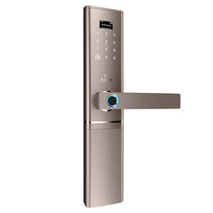 High Security Fingerprint Keypad Smart Door Lock unlock with Code, Card, Fingerprint ,handle and key