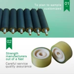 high temperature resistant rubber roller conveying system custom pu conveyer roller