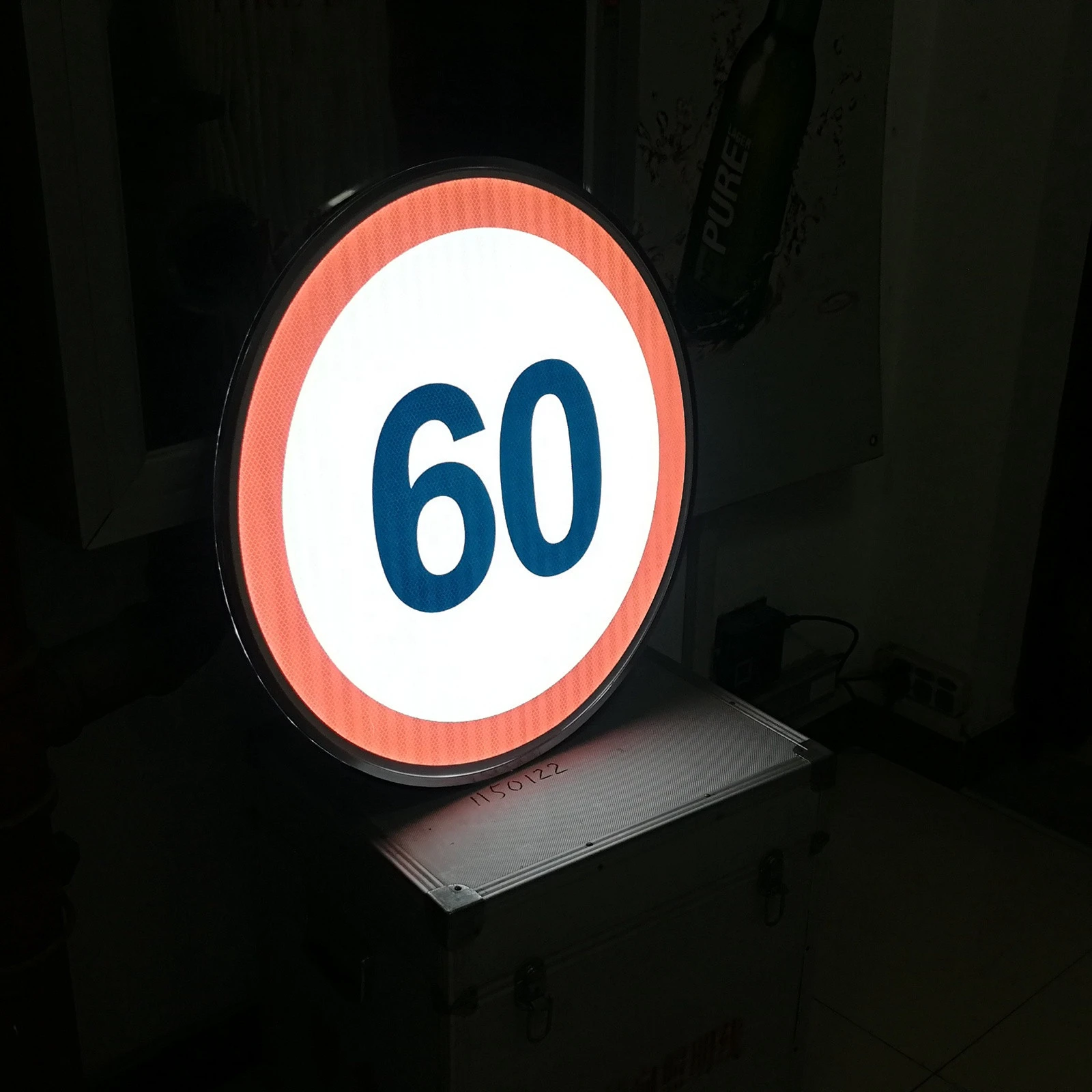 High visible Full lighting LED Aluminum Road Safety Solar display Sign Board