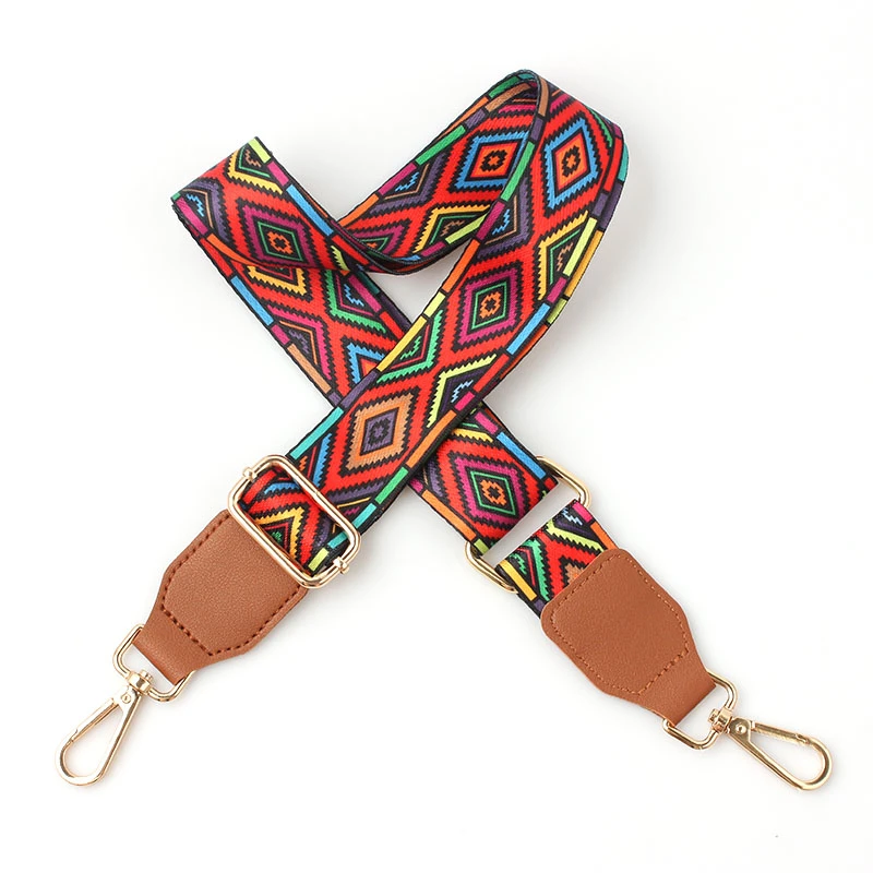Hign quality design pattern sublimation adjustable  handbag shoulder strap
