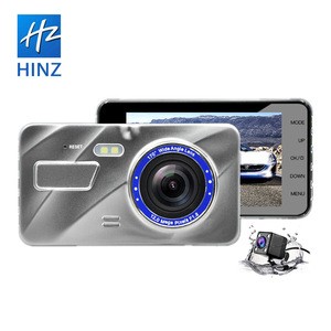 HINZ New 4 Inch 2.5D IPS Screen HD 1080P Car Dash Cam Built In G-sensor Car Black Box
