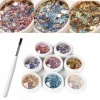 Holographic Powder Ultra-Thin Paillette DIY Decals Mermaid Flakes Iridescent  Nail Art Decoration Chunky Glitter