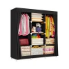 Home portable easy assembly foldable fabric wardrobe closet movable wardrobe