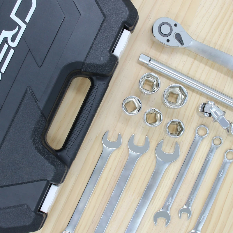 Home Repairing Tool Box Car Mechanic Tool Box Set  Auto Repair Socket Combination Wrench Set Tool set kit