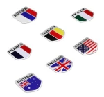 Hongmei AL017 3D Automobile Motorcycle Exterior Accessories US RUSSIA Italy England National Flag Country Aluminum Car Sticker