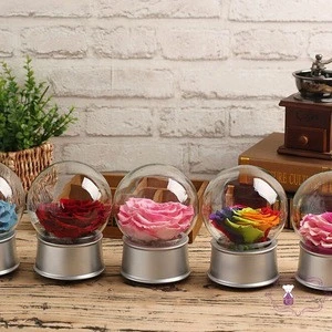 hot crystal ball glass music box, best selling gifts