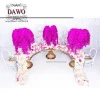 Hot sale clear glass top half moon wedding table dinning table