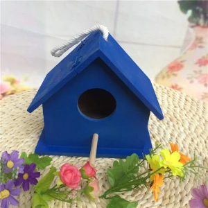 Hot Sale Custom Wooden Pet Parakeet Breeding Nesting Bird Aviary Small Bird Cage Box Wooden Bird House