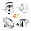 Hot sale multi capacity water tea kettle stainless steel whistling kettle Hotel Restaurant handle Whistle pot