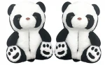 Hot sale  plush  warm teddy bear slippers women