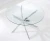 Import Hot sales 10mm tempered glass top metal iron steel chromed cross leg mesa de comedor 12 seater dining table designs set modern from China