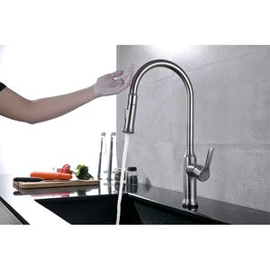 Hot sales 2 Function Pull Down Water Faucet Retractable Sink Mixer Taps Sensor touch upc Kitchen Faucet