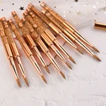 Hot Selling acrylic Nail Brush Custom logo liquid glitter handle Manicure Tool  nail acrylic powder brush 100% kolinsky