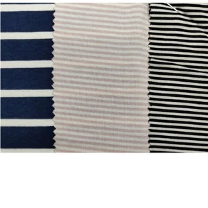 Hot Selling Bamboo Cotton Stripe Single Jersey For Sale