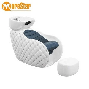 Hot selling high-end luxury hair salon equipment shampoo chair with footrest