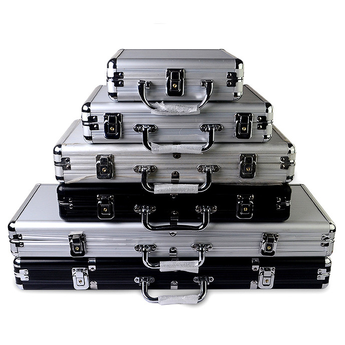 Hot Size of 100 Casino Texas Poker Chips Capacity Suitcase Black Jack Container Case/Box Aluminum Suitcase