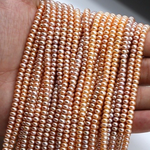 Buy Hot White Cultured Natural Real Freshwater Pearl 3mm Strand String ...
