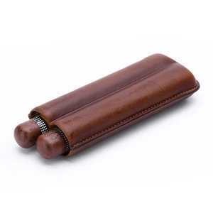 HY-1202L Portable Saving Cigar Accessories Set Cigar Wrap Packaging Cigar Tube Leather