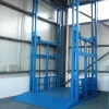 hydraulic vertical lead rail electric platform lifts for cargo in warehouse