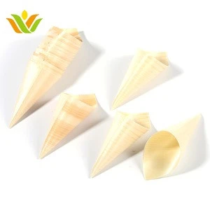 Ice Cream Tool Mini Disposable Wooden Cone Holeders