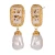 Import Individual creative color geometric broken shell earrings pearl earrings wholesale from China