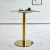 Import industrial Square high pub bar table gold stainless steel base marble top for dining room Restaurant from South Korea