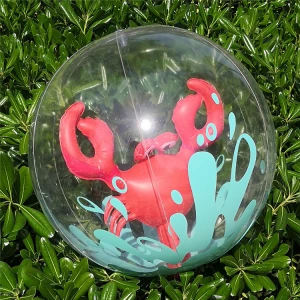 Inflatable Clear PVC Fruit 3D Beach Ball  With Custom Logo Printing
