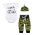 Import INS Baby Boy Girl Romper Costume Infant Toddler Clothing Set 3pcs Hat + Scarf + Romper Cotton Baby Kids Outfits from China