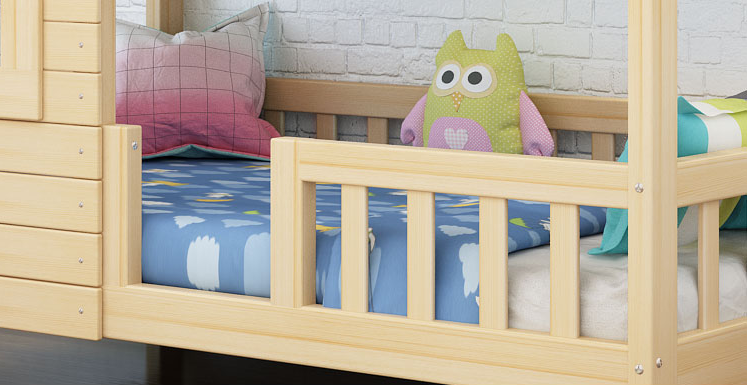 Buy Ins Childrens Solid Wood Bed Frame Simple Wooden Kids Bed With ...