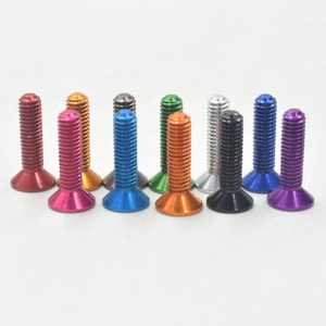 ISO 7380 DIN 7991 DIN 912 color anodized m2 m3 m6 aluminum screw made in china