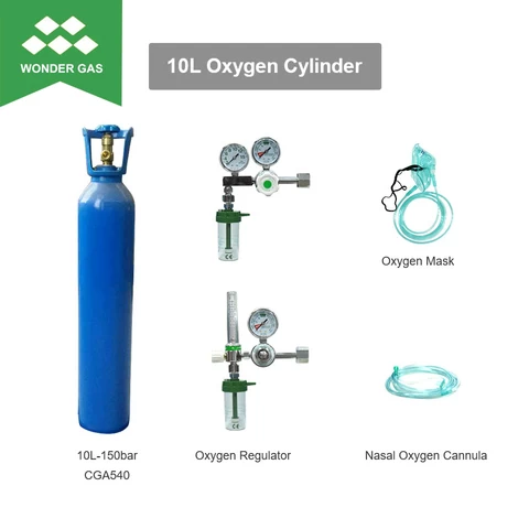ISO9809 TPED High Pressure And Best Price 10L Medical Oxygen Gas Cylinder