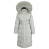 J&amp;Y Fashion Wholesale Long Style Slim Women&#x27;s Down Coat With Real Fox Fur Trim Hood