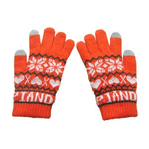 JS Custom Colorful Touch Screen Gloves for Female
