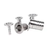Kf16 and Kf25 Vacuum Flange to Rubber Hose Barb Adapter Sanitary Stainless Steel 304 ISO-Kf Size Fitting