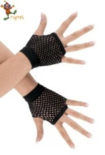 Kids Adult WomanLong Breathe half-finger gloves black Red/ White Elegant Halloween Ladies Party Gloves