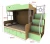 Import Kids Furniture Colorful Child Bunk Bed from China