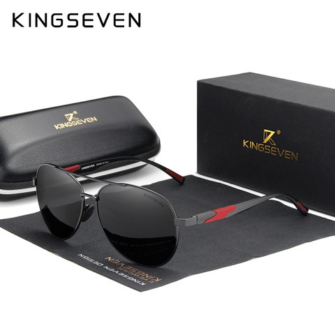 KINGSEVEN Glasses Men Aviation Gun Gradient Sun Glasses For Men Brand Design Polarized HD Aluminum Glasses Women Driving 7228