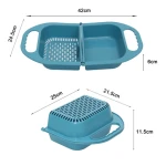 kitchen gadgets 2023 Multifunctional household foldable square  Drain Basket Kitchen basin Amoy Basket