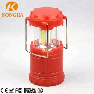 KJ Strict Quality Control  Colorful Extendable Mini COB Lantern Outdoor Portable Camping Light Powered by 3*AAA with Hook