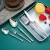 Import knife fork and spoon 5pcs set hotel utensil silverware for sale from China