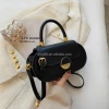 Korean version contrasting color portable womens bag 2023 new fashion retro saddle bag versatile ins one shoulder crossbody bag