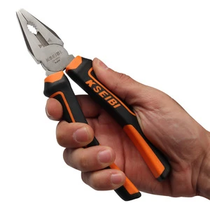 KSEIBI All Type of Pliers Hand Tools Combination Plier TPR Handle Pro Grip with Cutting Edge