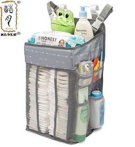 KUYUE Baby bath items storage basket hanging basket, diaper organizer