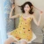 Import Lace lace sling with chest pad detachable home service girl summer V-neck thin cute cartoon pajamas suit from China