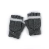 Ladies clamshell knitted gloves half-finger jacquard gloves comfortable wool gloves