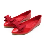 ladies fashion multiple colour flat patent leather leather  pump shoes women