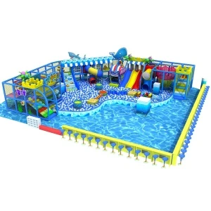 Large kids toy indoor pool slide playground plastic slide children indoor soft play centre for commercial sale