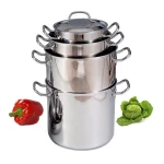 large straight shape cookware cooking high quality 13pcs 555 304 stainless steel soup & stock pots