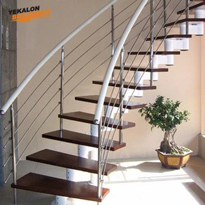 Latest Design Modern Curved Wood Stairs